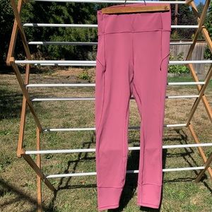 Lululemon pink in movement 7/8 tight